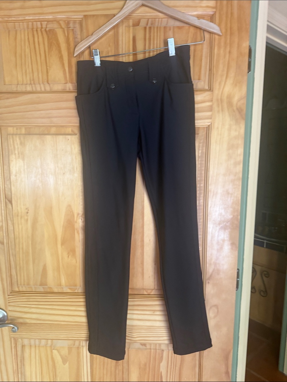 Anatomie Black Straight-Leg Pants